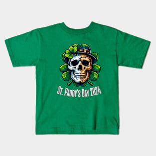 St Patricks Day 2024. Irish Skull Men Kids T-Shirt